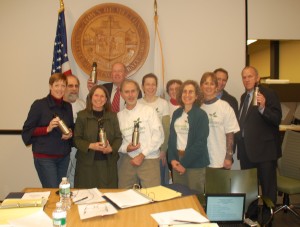 Board of Selectmen with members of Sustainable Milton