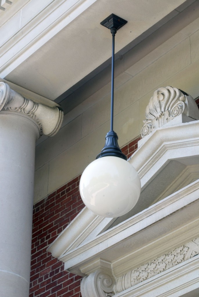 Light at library entrance - Tom Palmer