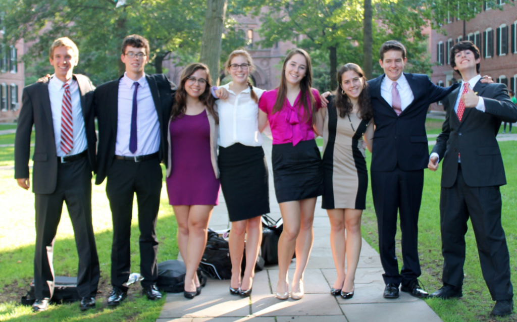 L toR: Chris Dsida, Cormac Conners, Tess Deaibes, Olivia Erickson, Anna Lamb, Katrina Kourtelidis, Jack Caljouw, Chris Ricciuti.