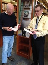 Library Trustee Frank Schroth & Library Director Will Adamczyk members of the of the Milton Reads committee, which considered dozens of books for the program.