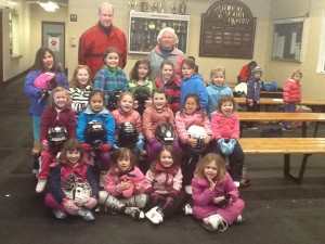 Don Greene and Mary Claire Cantor with their group of cute skaters.