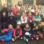 Instructor Kim Walker with her group of advanced skaters.