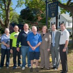 Kathleen O'Donnell, Pastor Mark Seifried, Senator Brian Joyce, Ed Duffy, Selectwoman Katie Conlon, Representative Walter Timilty and Stephen Affanato (Milton Park Commissioner).