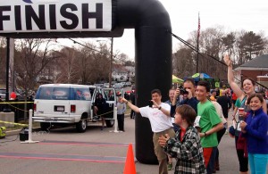 Welcoming the finishers