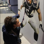 Michaela Goodfellow practices her football reaction time