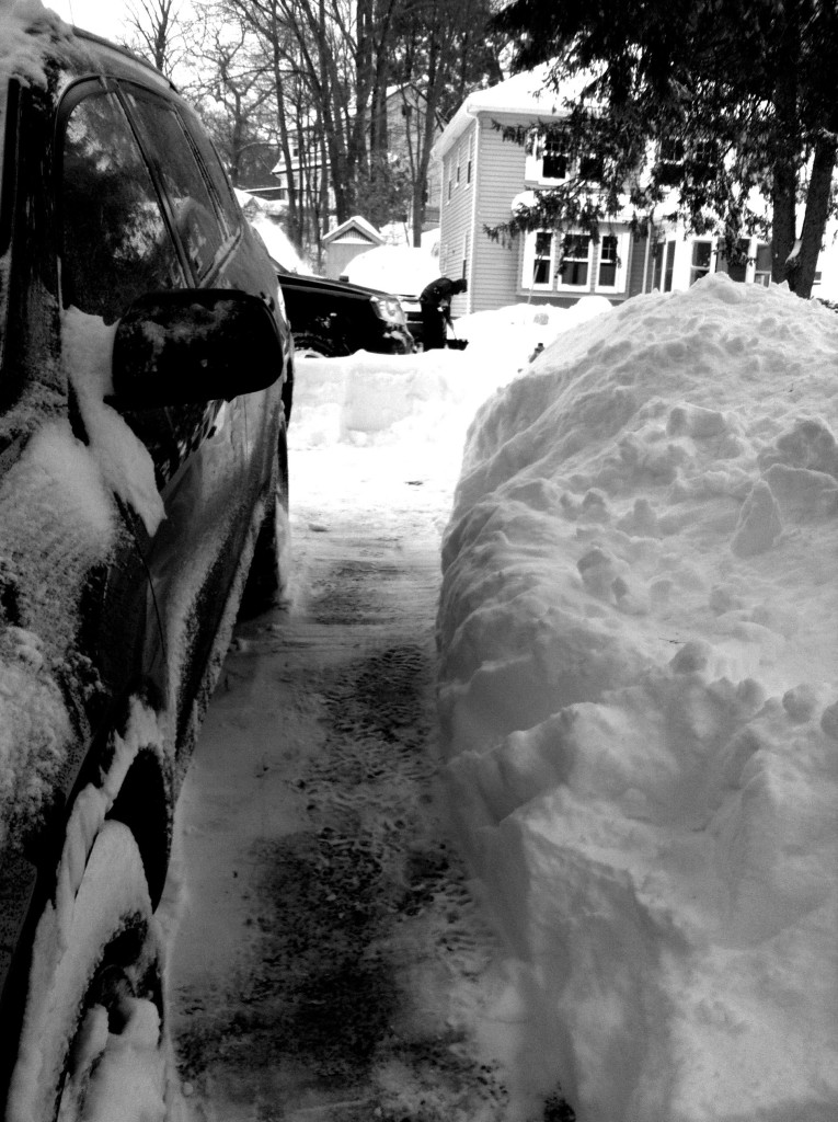 A neighbor shoveling - photo by Frank Schroth